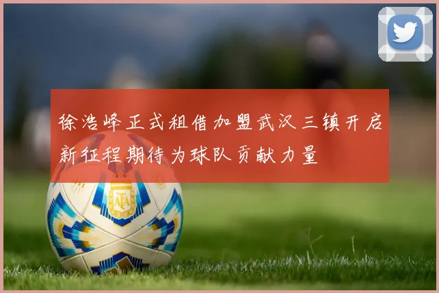 徐浩峰正式租借加盟武汉三镇开启新征程期待为球队贡献力量